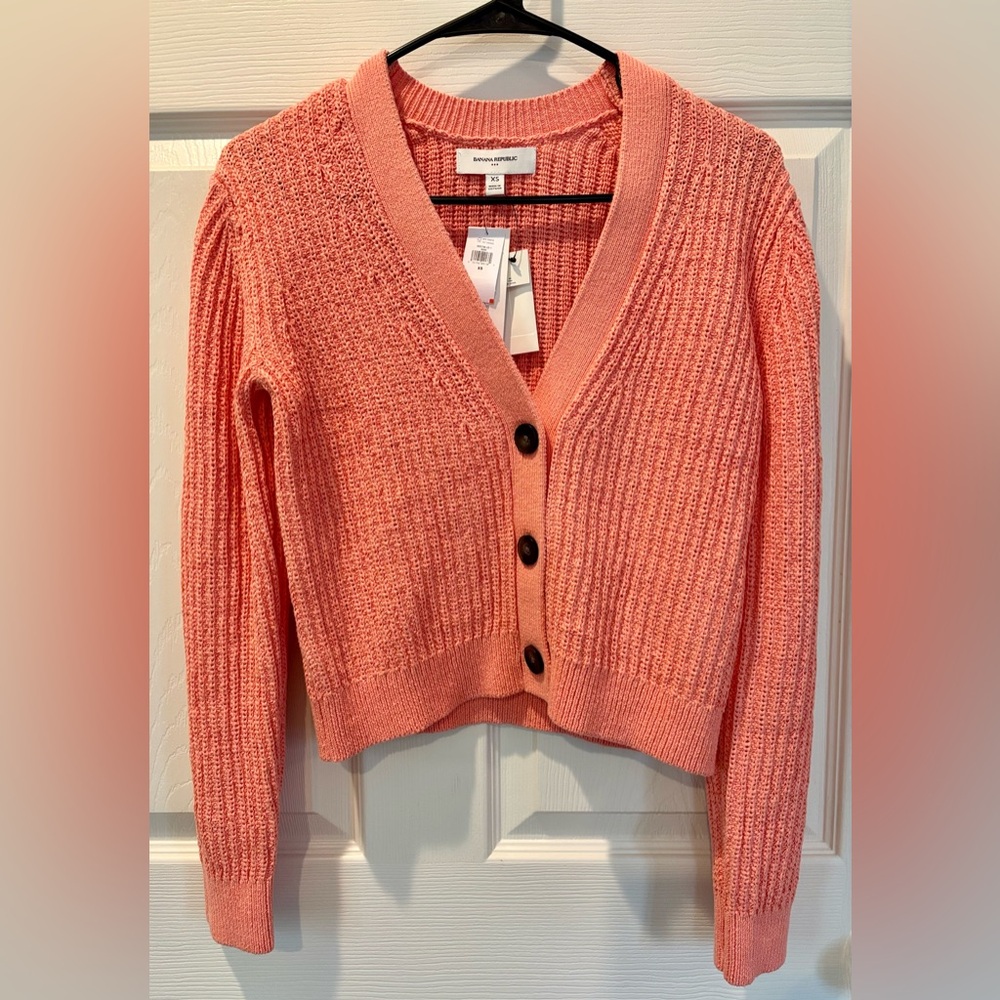 Banana Republic Coral Cardigan Sweater